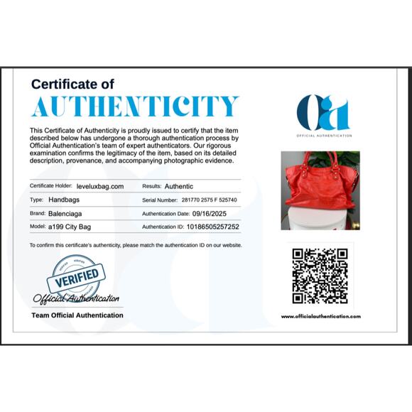 💎✨Authentic Balenciaga Le City Bag Red Retail $2950 - Picture 8 of 8